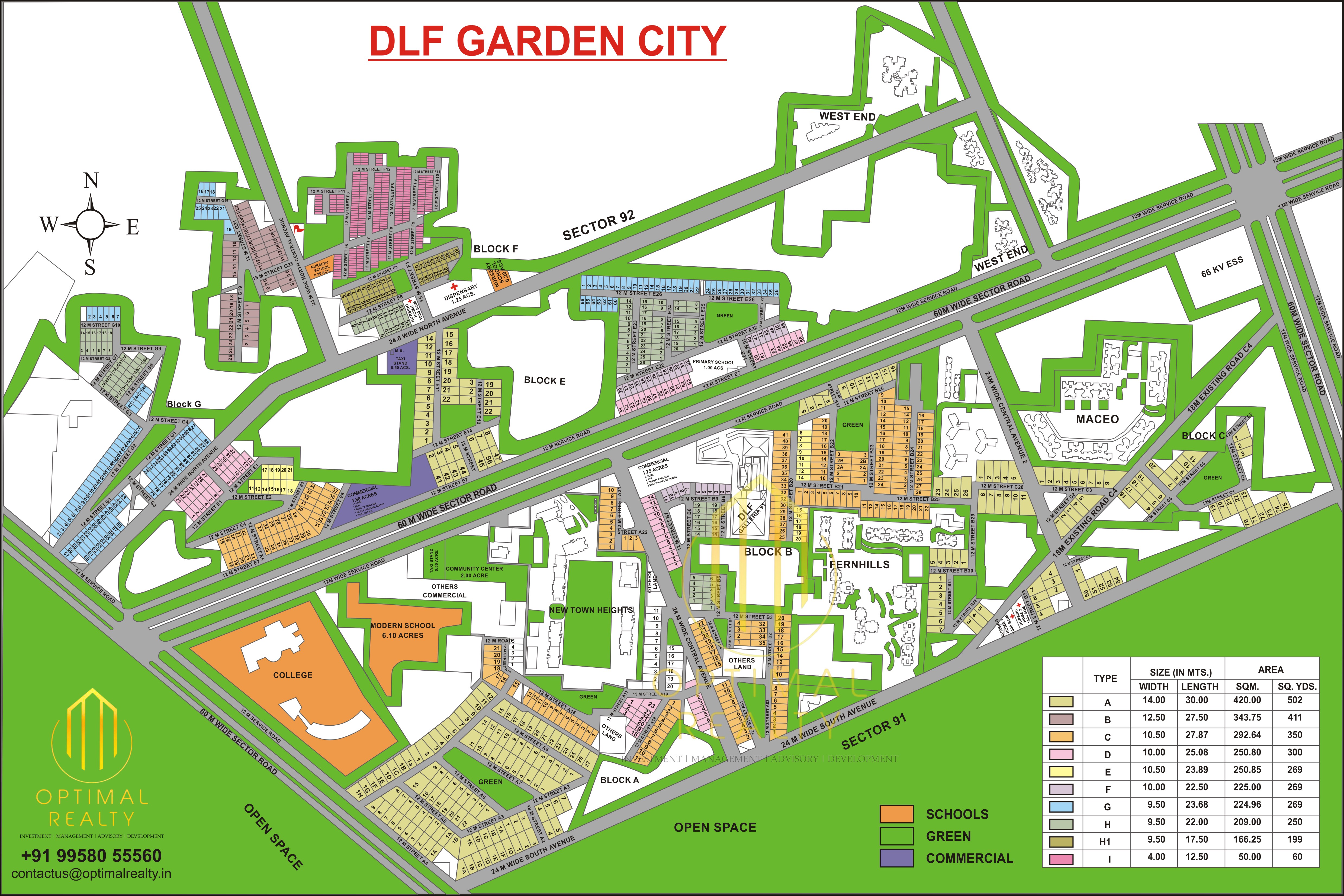DLF Garden City sector map