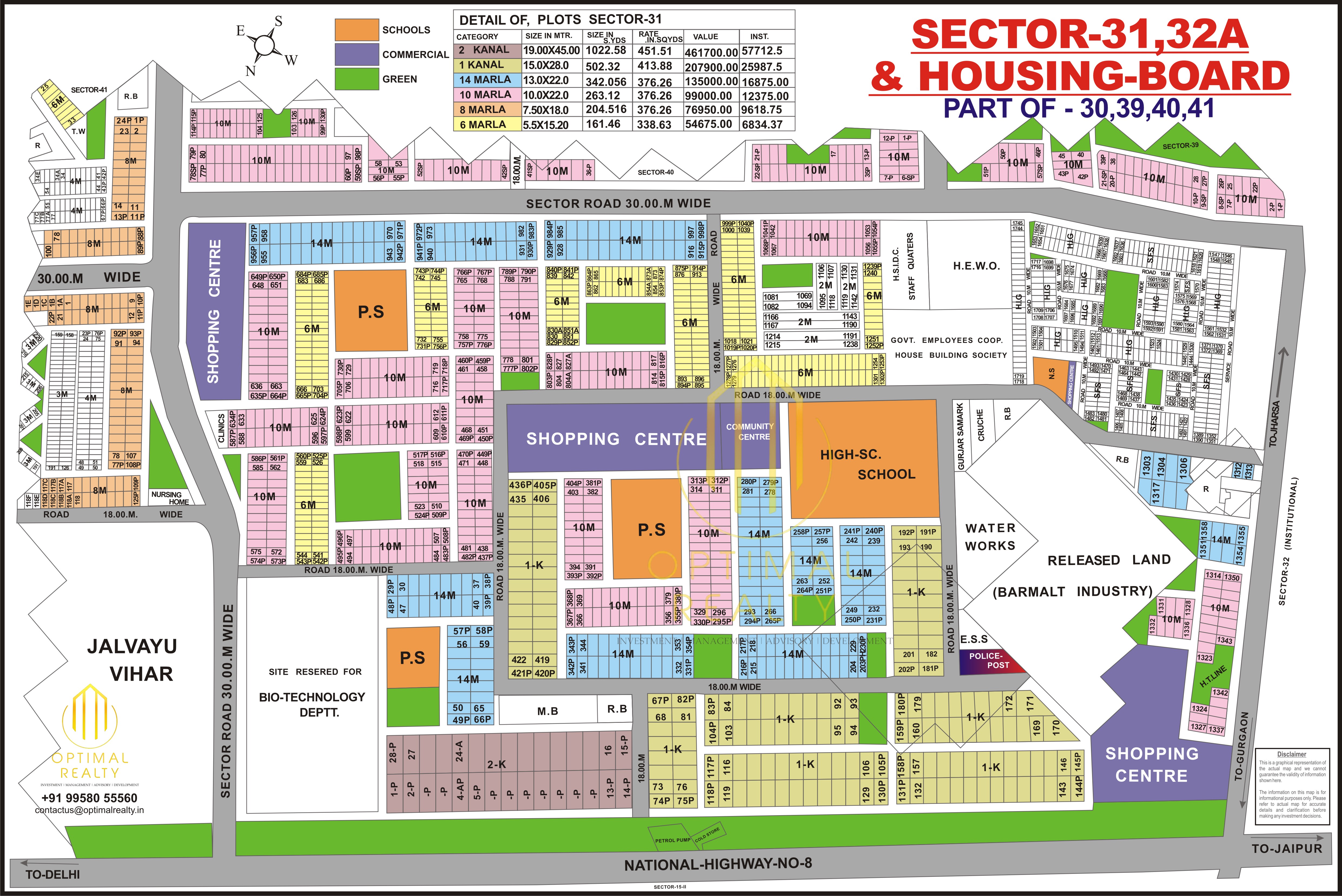 Sector 31 & 32A sector map