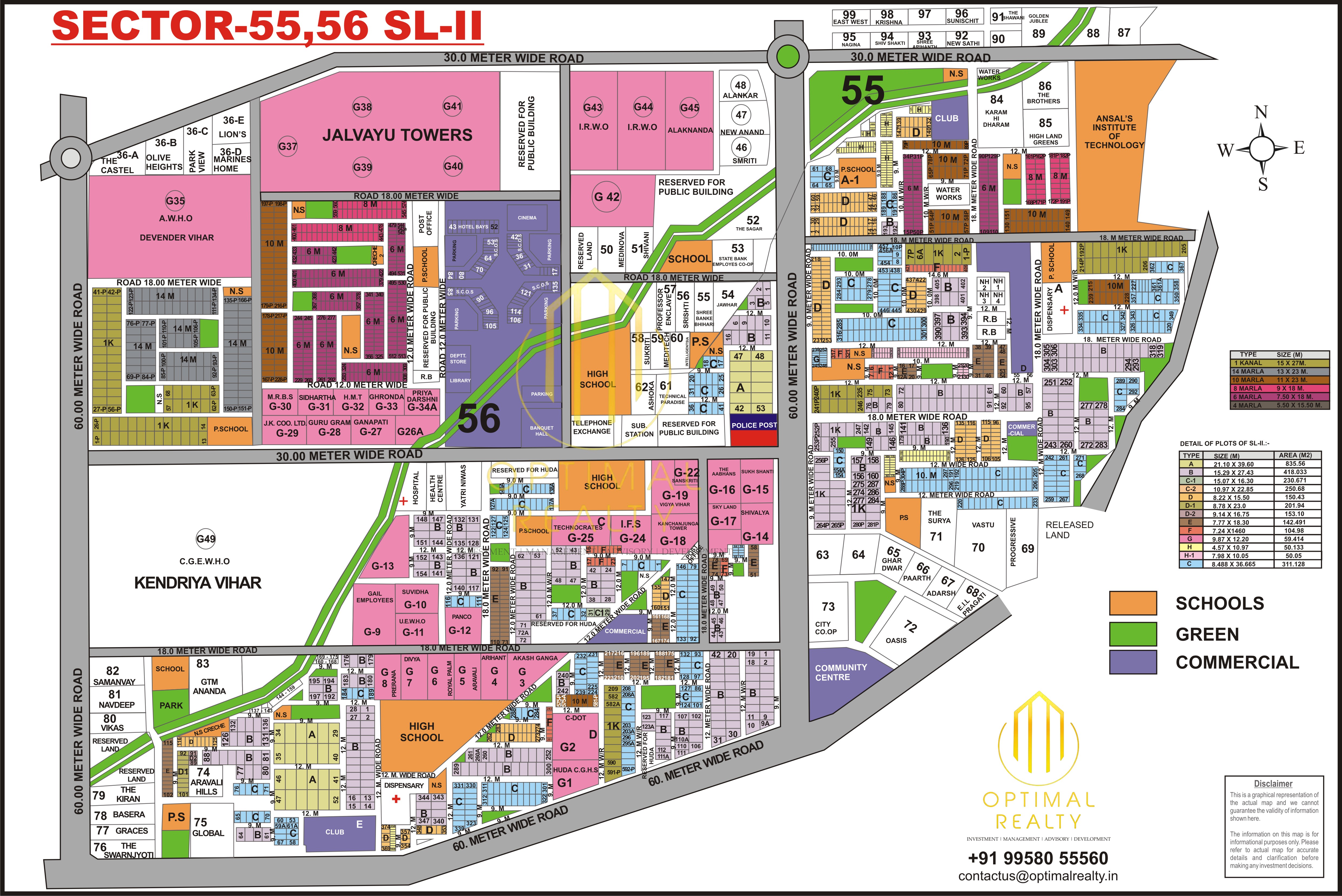 Sector 55 & 56 sector map