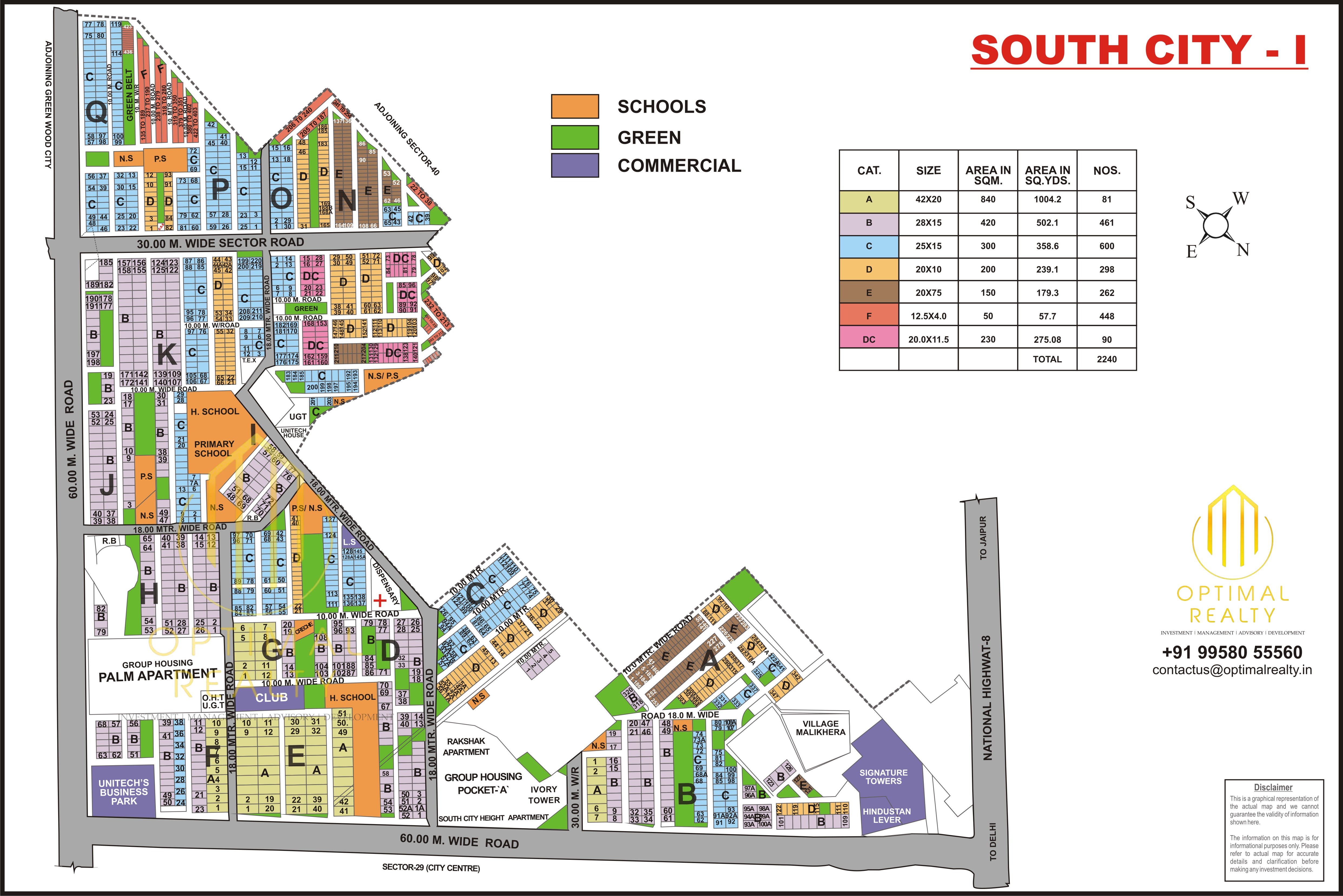 South City 1 sector map