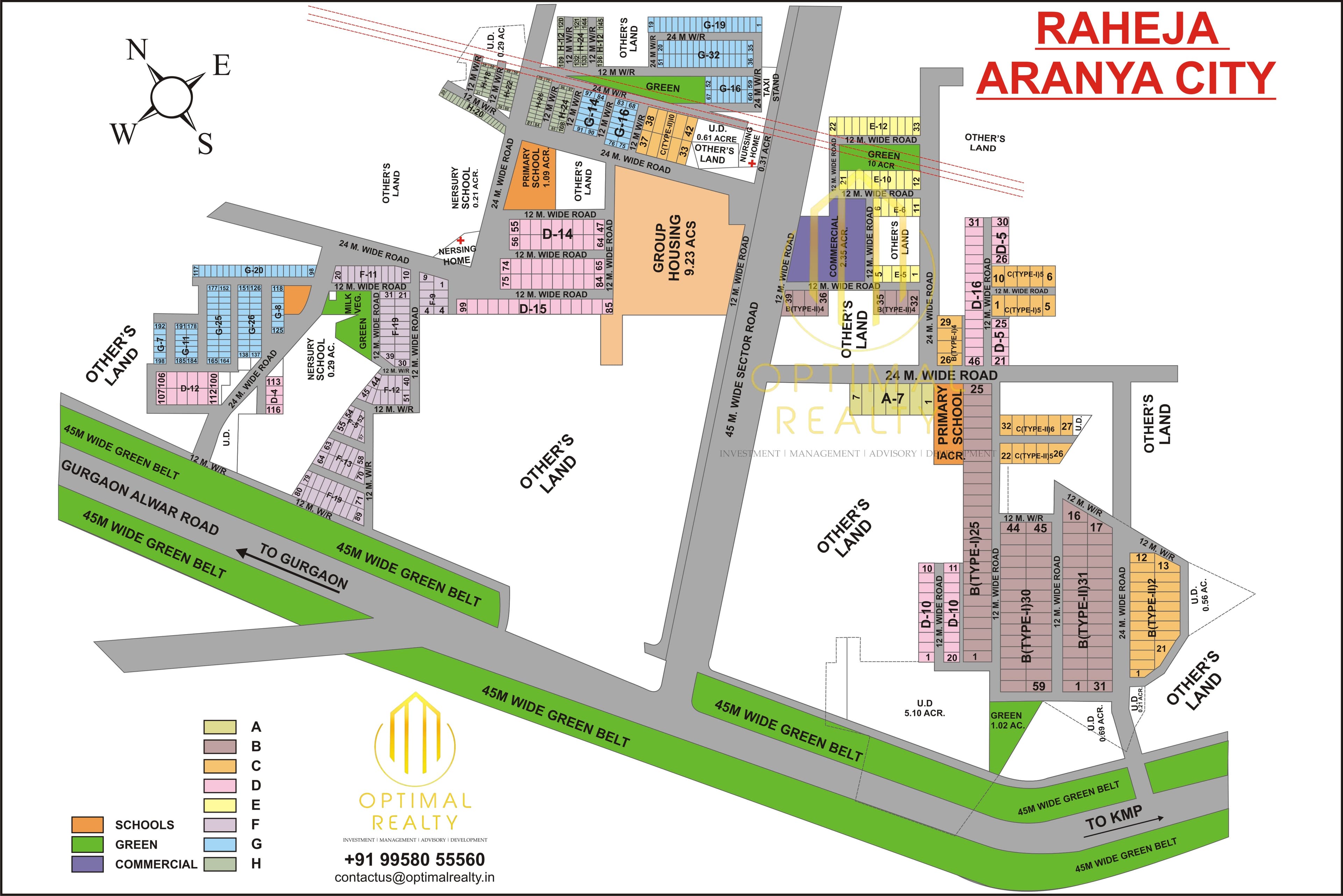 Raheja Aranya City sector map
