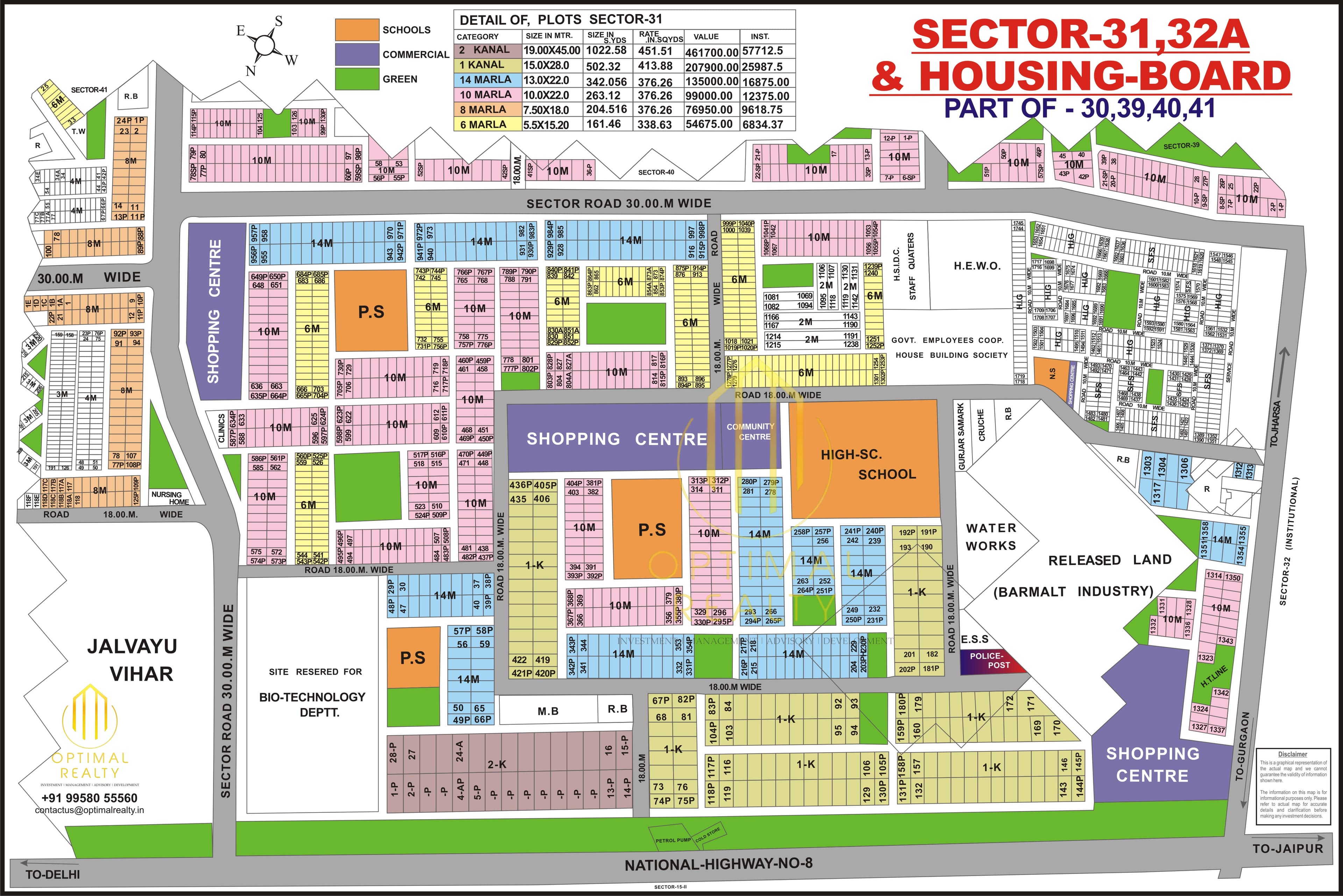 Sector 31 & 32A sector map