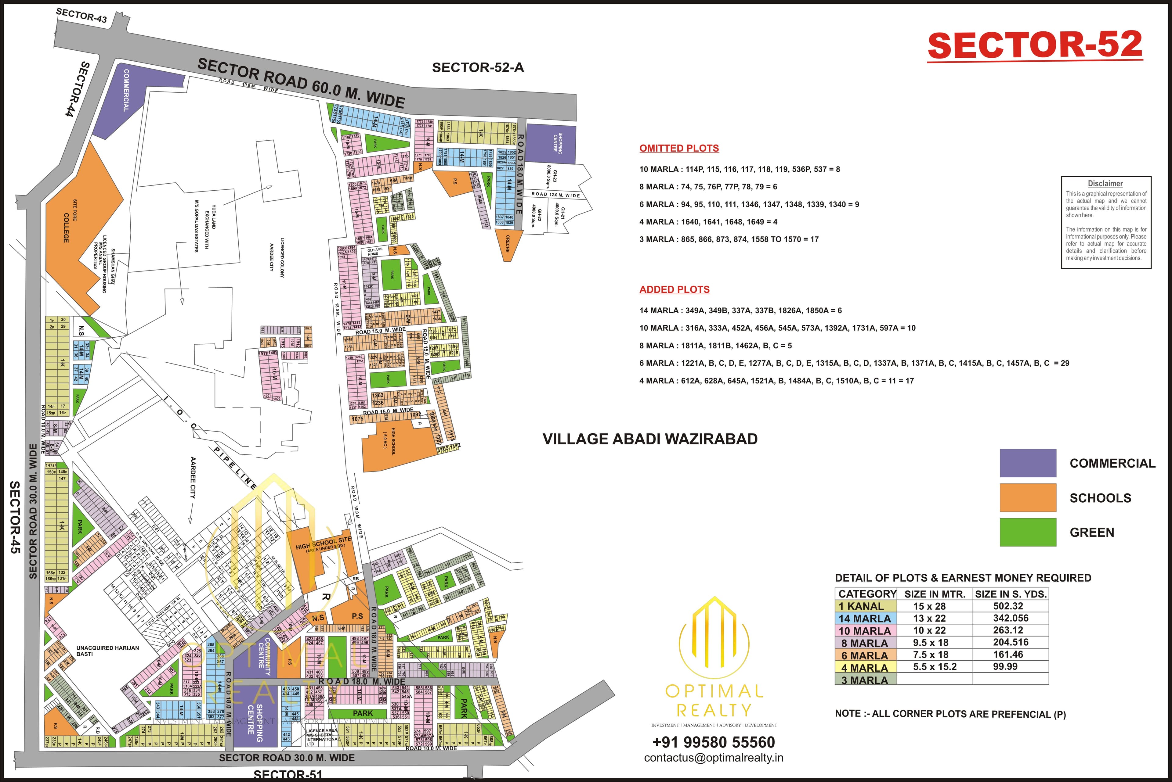 Sector 52 sector map