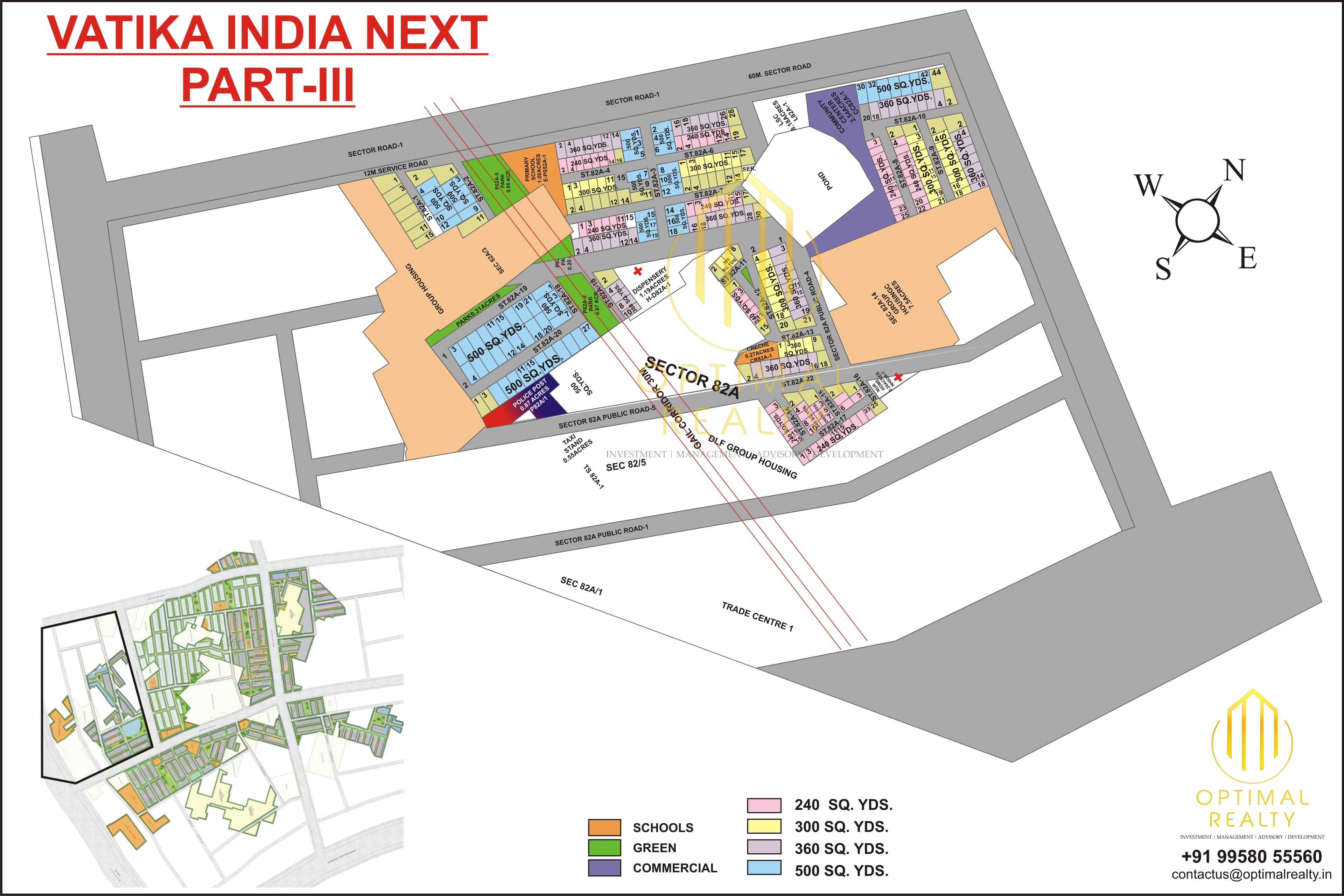 Vatika India Next 3 sector map