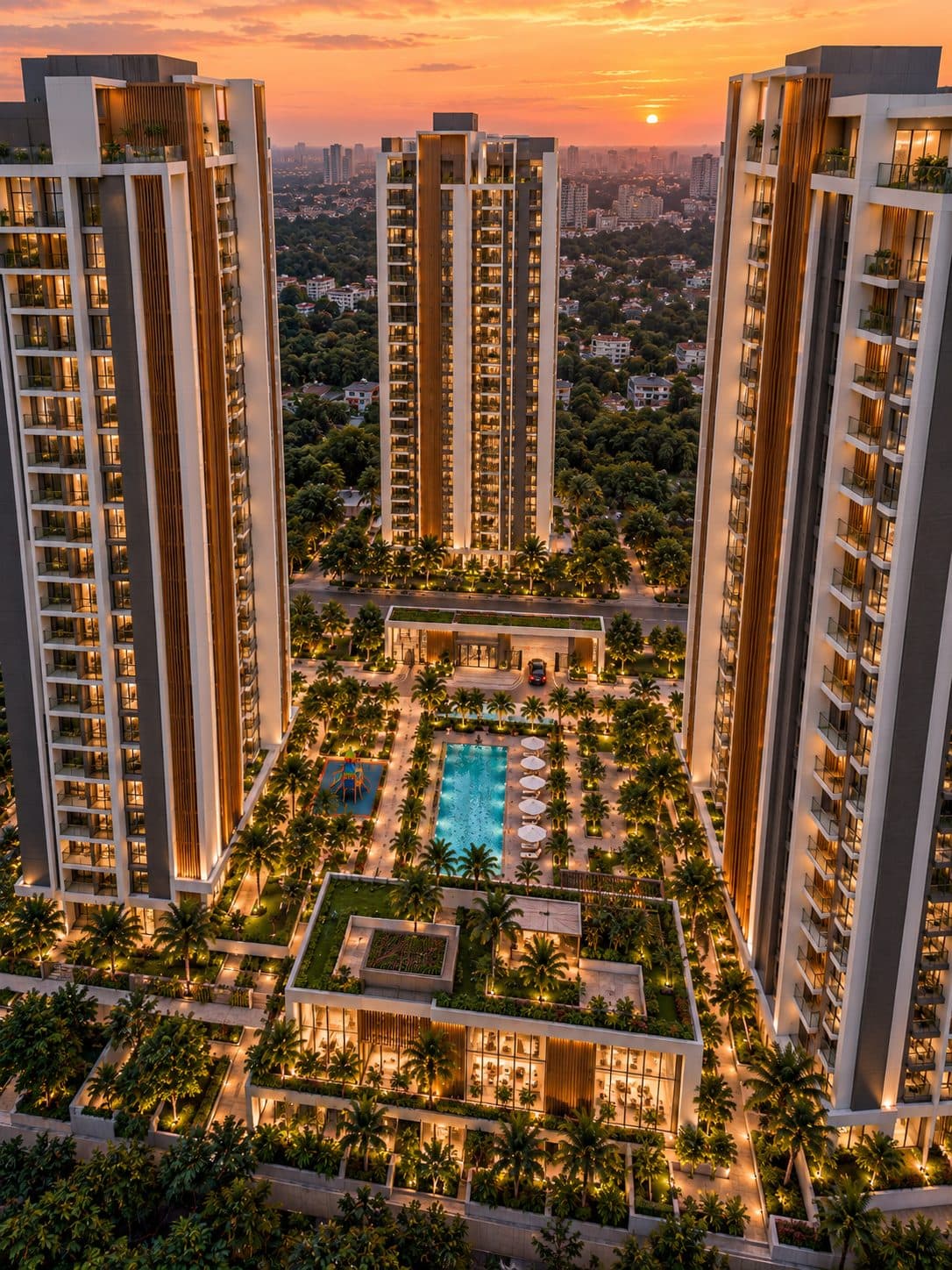 Krisumi Waterfall Residences 3 BHK apartment in Dwarka Expressway, Gurgaon