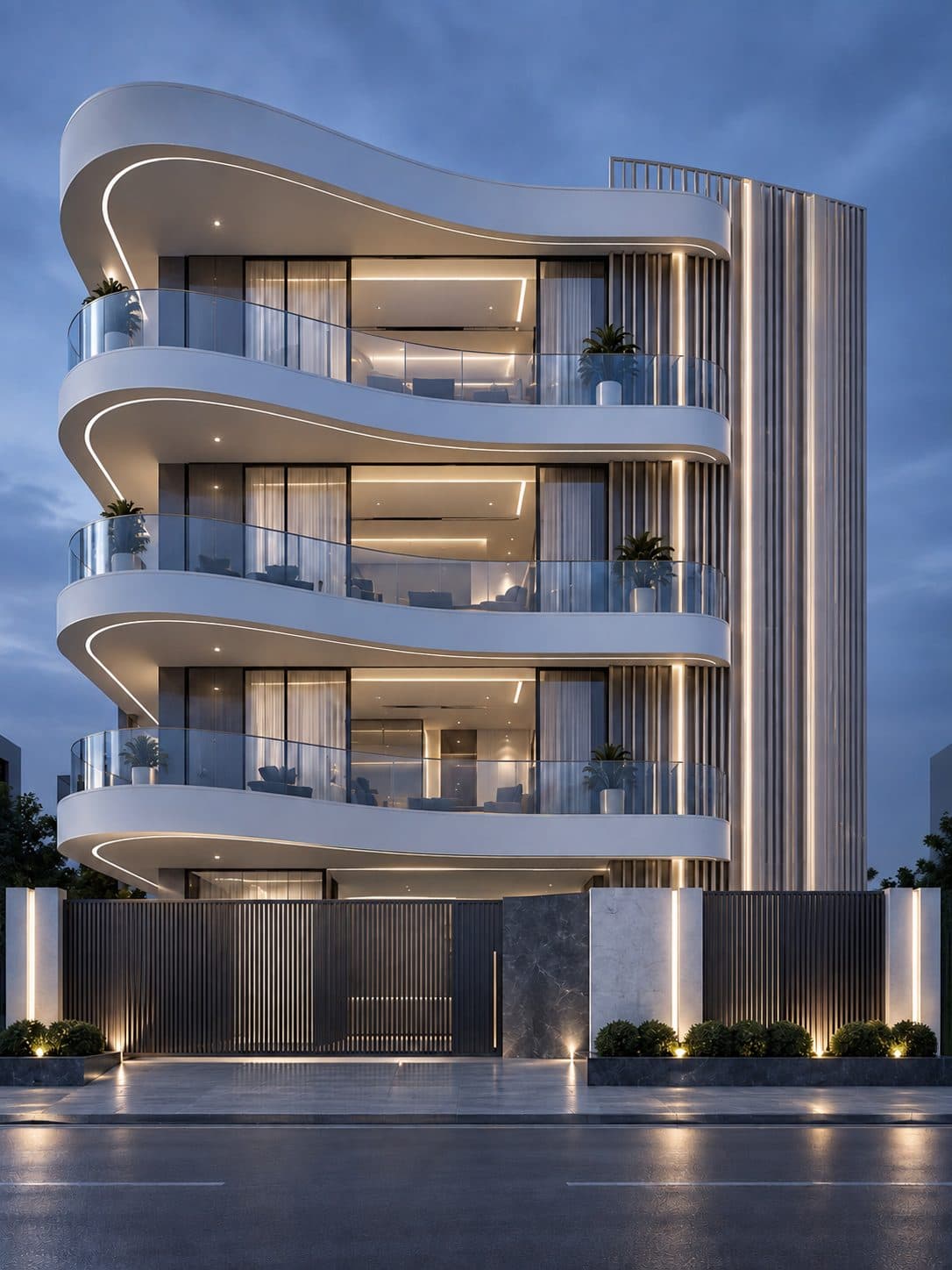 Facade of a 4 BHK builder floor in DLF Phase 2, Gurgaon