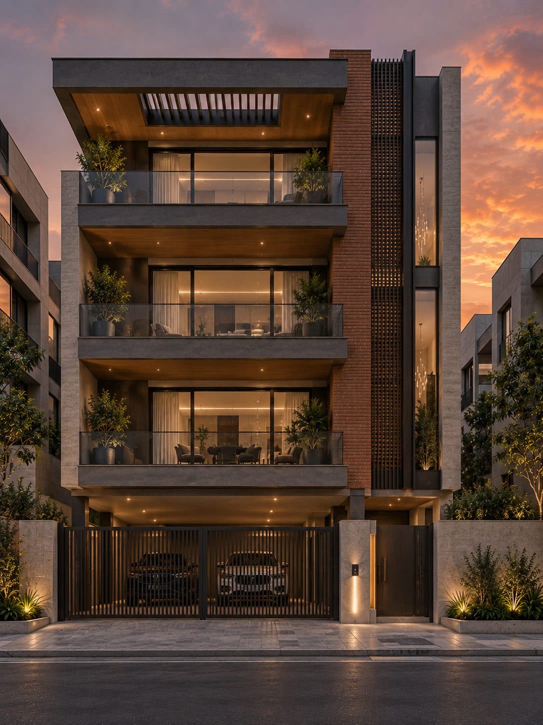 Facade of a 3 BHK builder floor in DLF Phase 2, Gurgaon