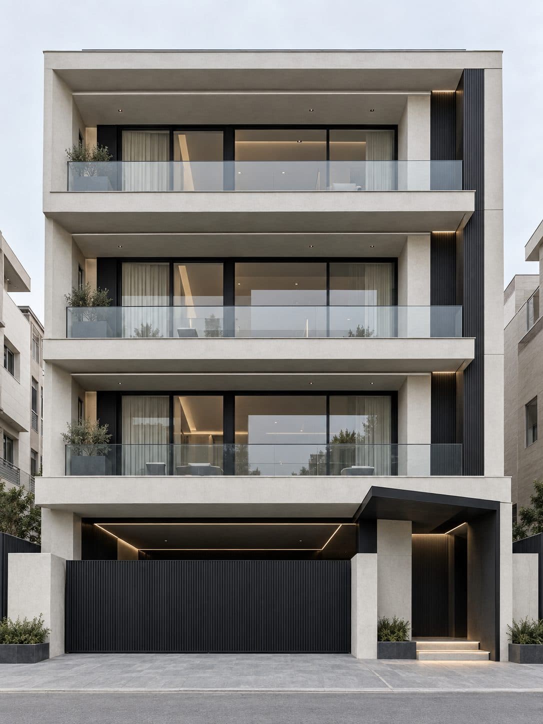 Facade of a 4 BHK builder floor in DLF Phase 2, Gurgaon