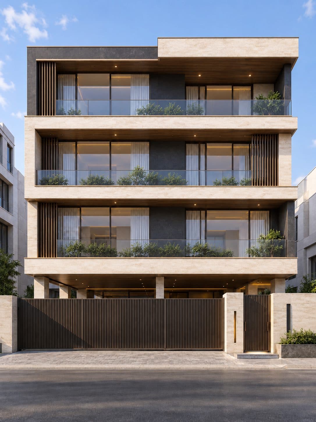Facade of a 4 BHK builder floor in DLF Phase 2, Gurgaon