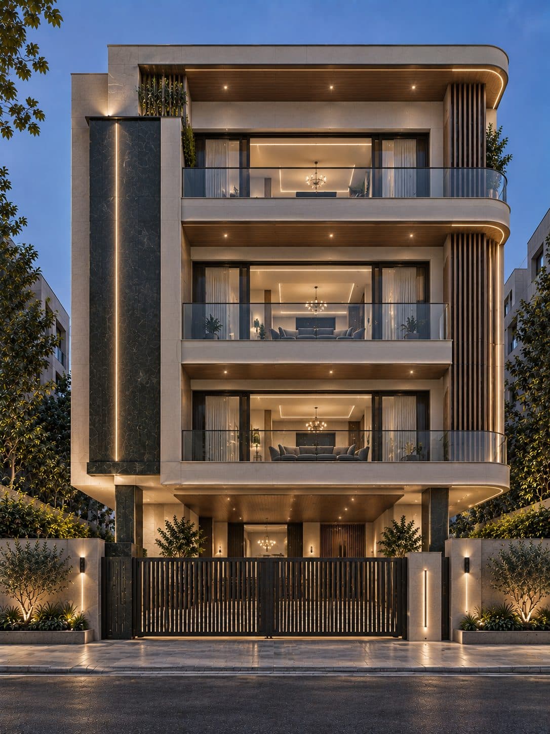 Facade of a 3 BHK builder floor in Golf Course Road, Gurgaon
