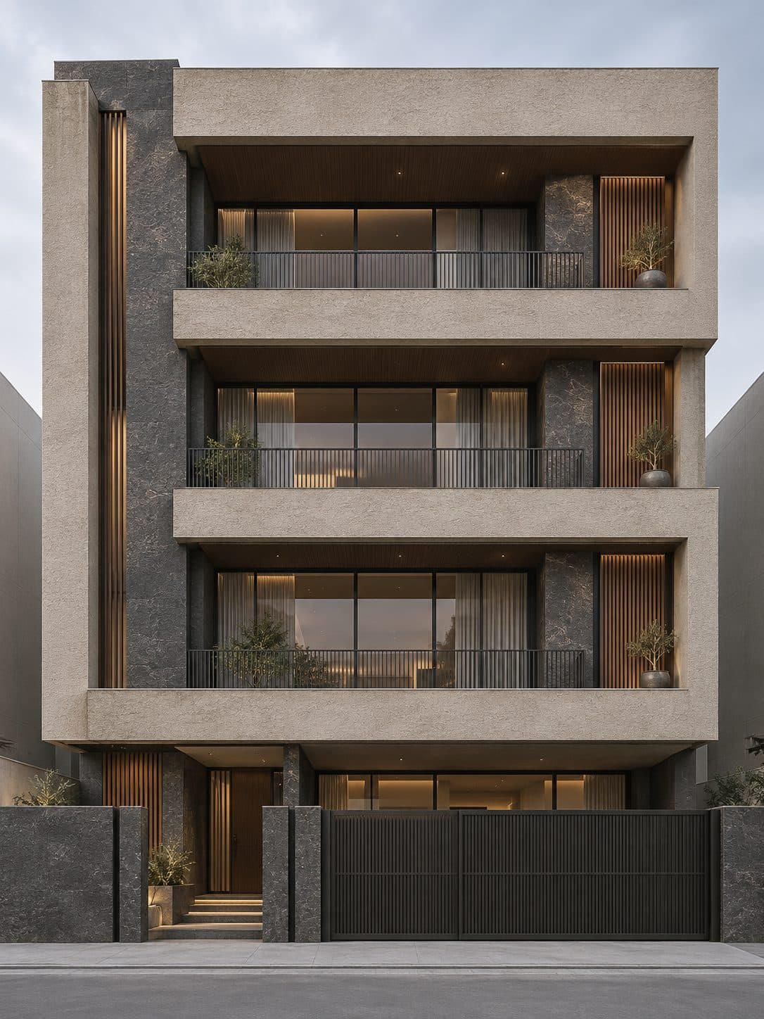 Facade of a 4 BHK builder floor in South City 1, Gurgaon