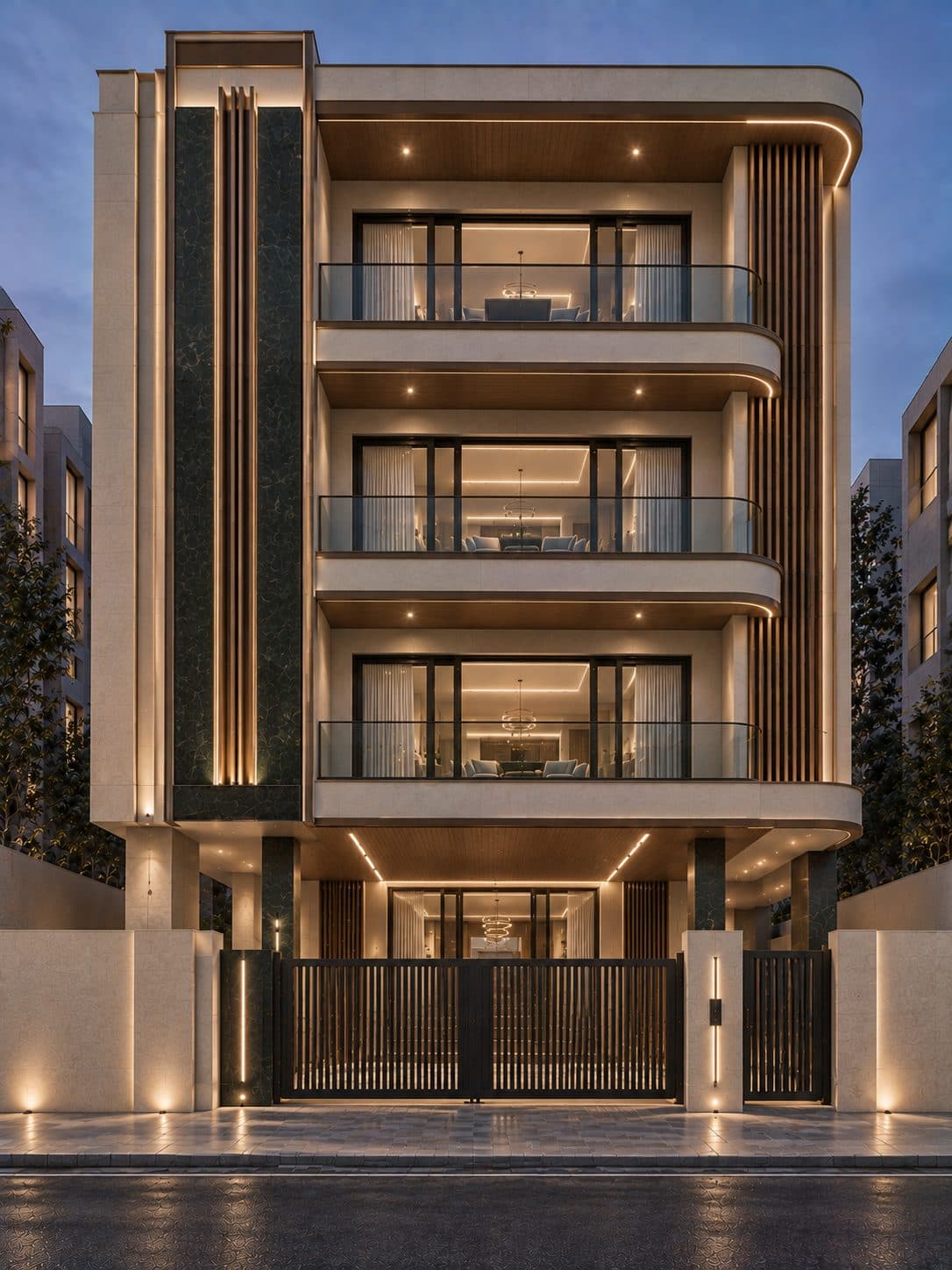 Facade of a 4 BHK builder floor in South City 1, Gurgaon