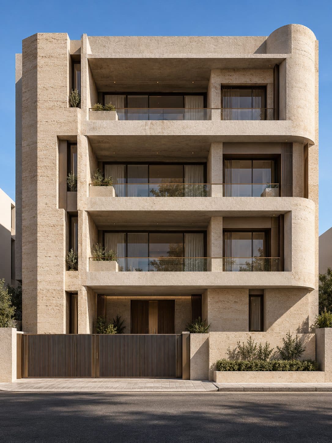 Facade of a 4 BHK builder floor in South City 1, Gurgaon