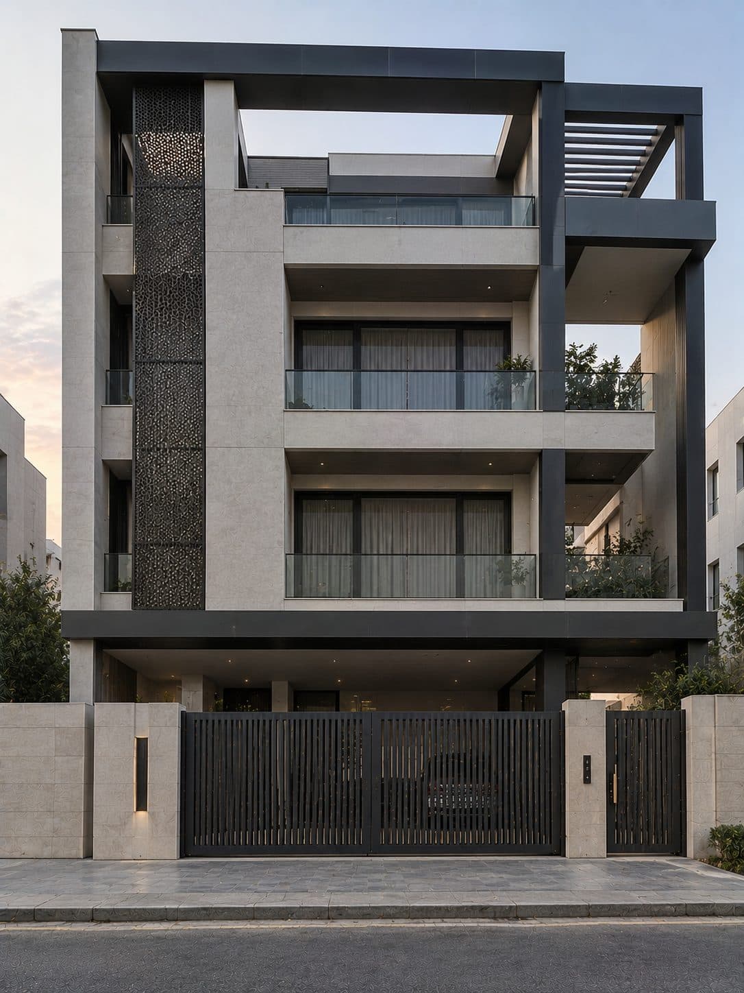 Facade of a 4 BHK builder floor in South City 1, Gurgaon