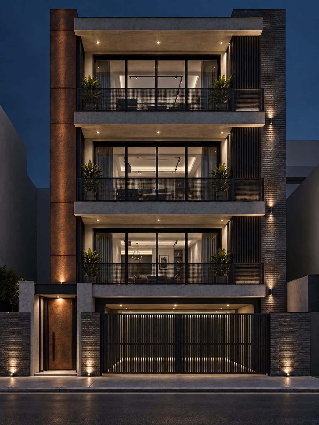 Facade of a 4 BHK builder floor in Sushant Lok 1, Gurgaon