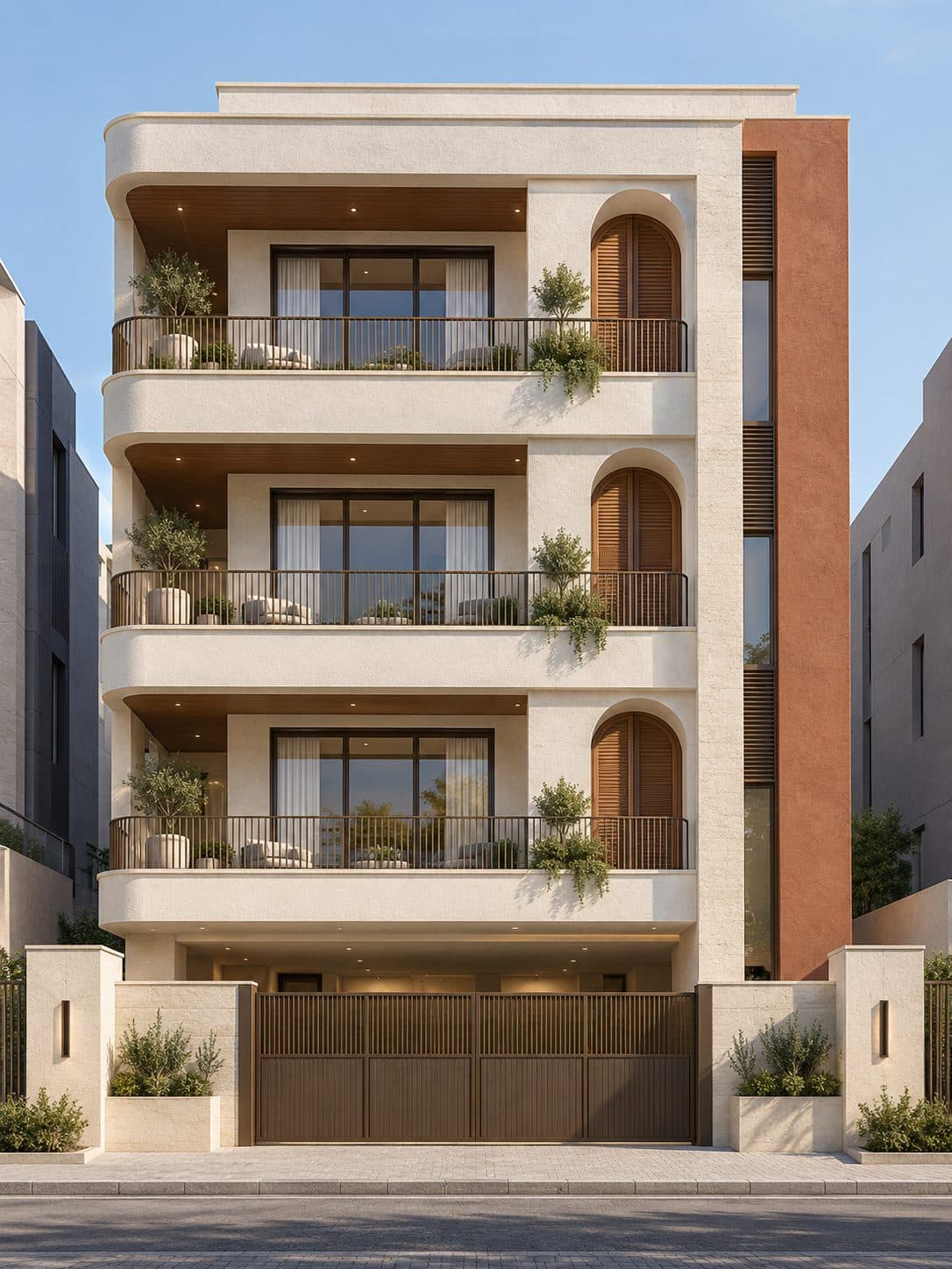 Facade of a 3 BHK builder floor in Sushant Lok 1, Gurgaon