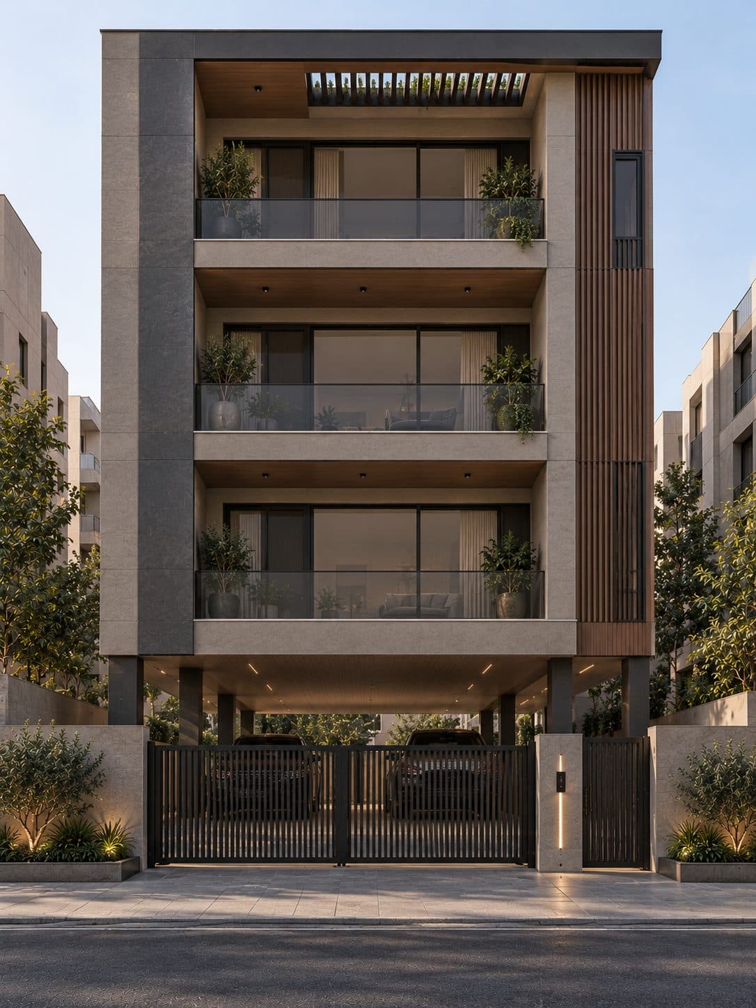 Facade of a 3 BHK builder floor in Sushant Lok 1, Gurgaon