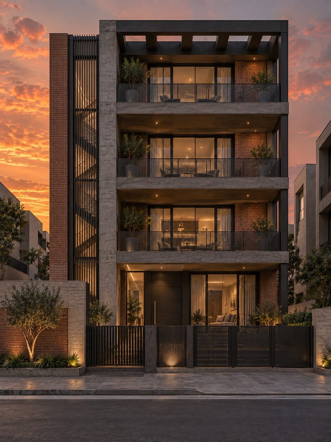 Facade of a 3 BHK builder floor in Sushant Lok 1, Gurgaon