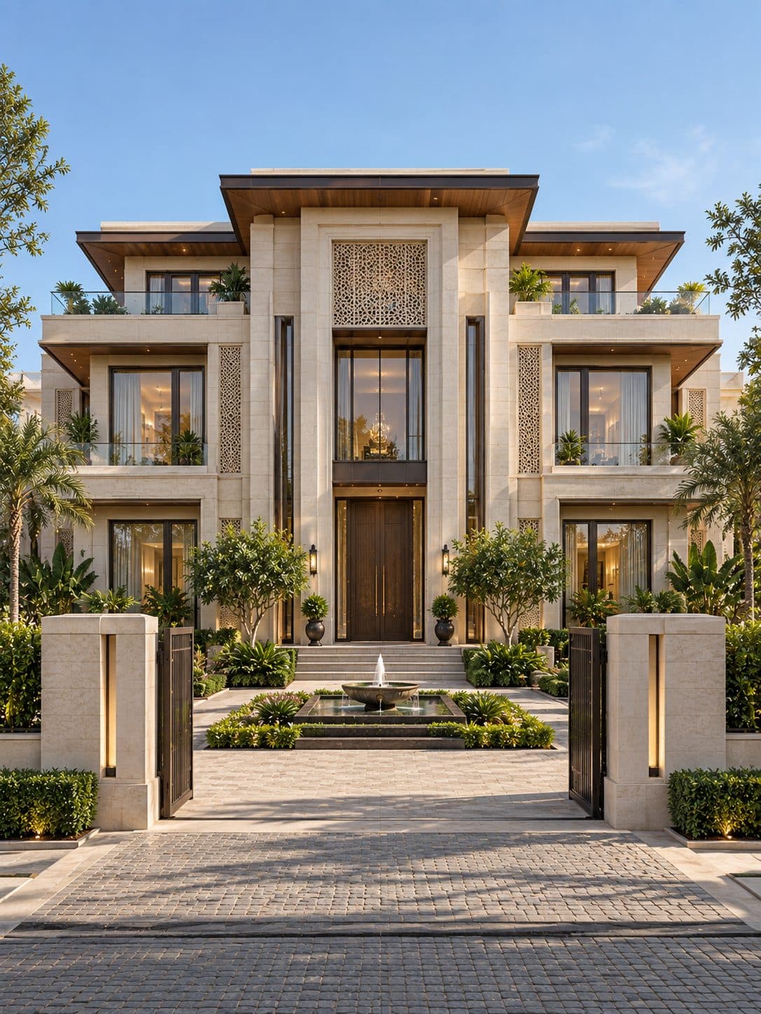 Facade of a 5 BHK villa in DLF Phase 2, Gurgaon