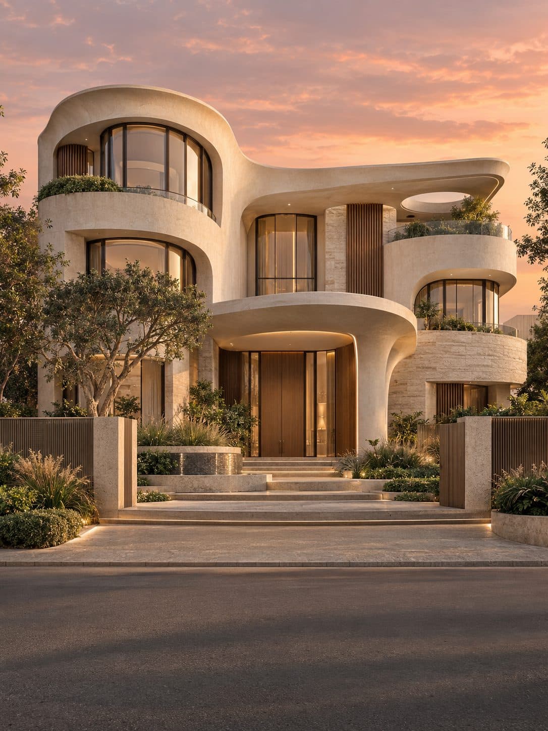 Facade of a 4 BHK villa in DLF Phase 2, Gurgaon