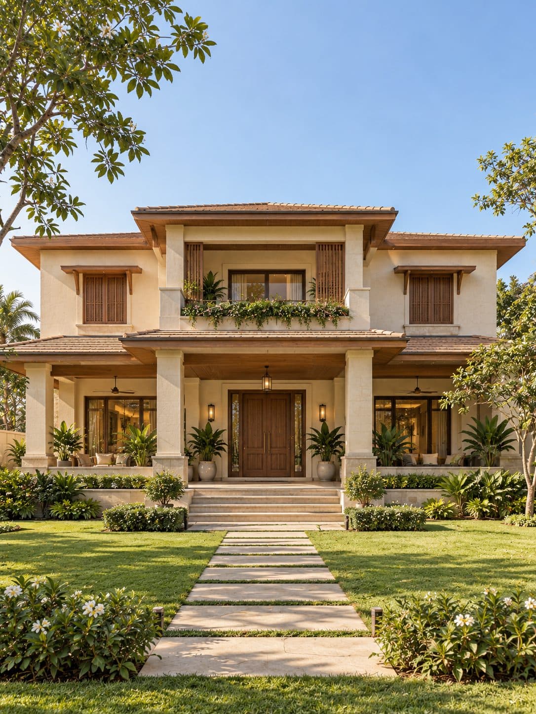Facade of a 4 BHK villa in Sohna Road, Gurgaon