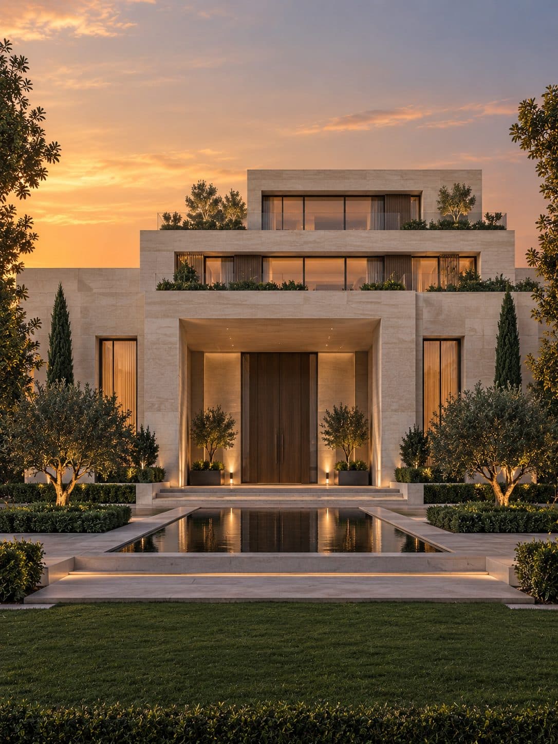Facade of a 4 BHK villa in South City 1, Gurgaon