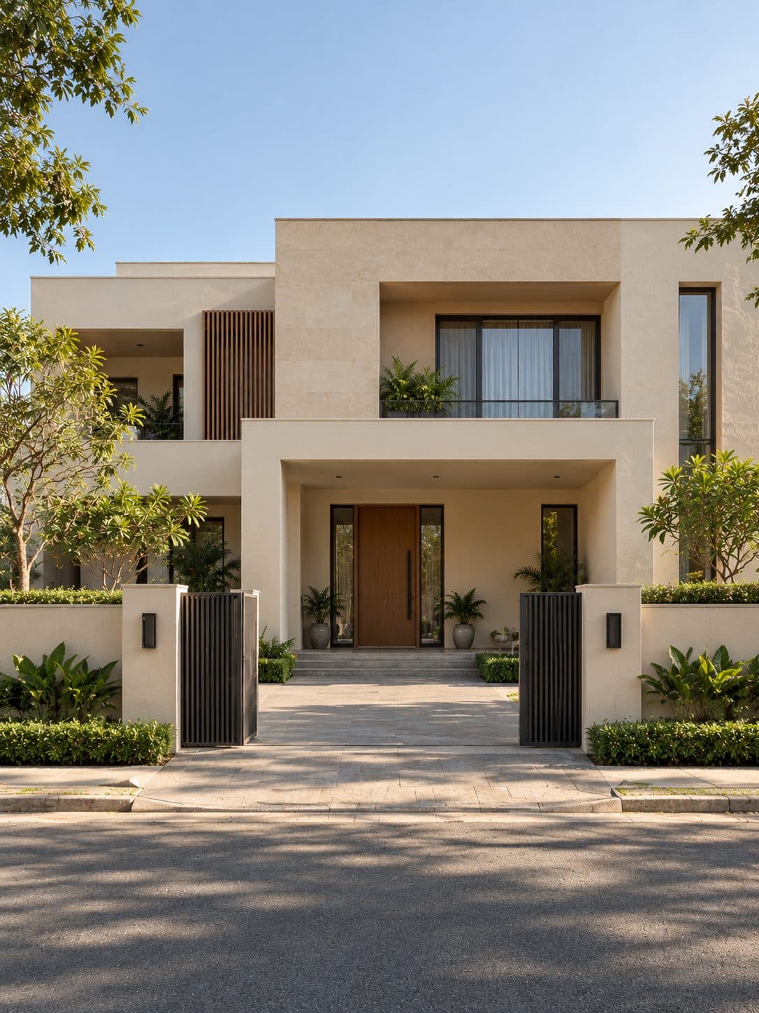 Facade of a 4 BHK villa in South City 1, Gurgaon