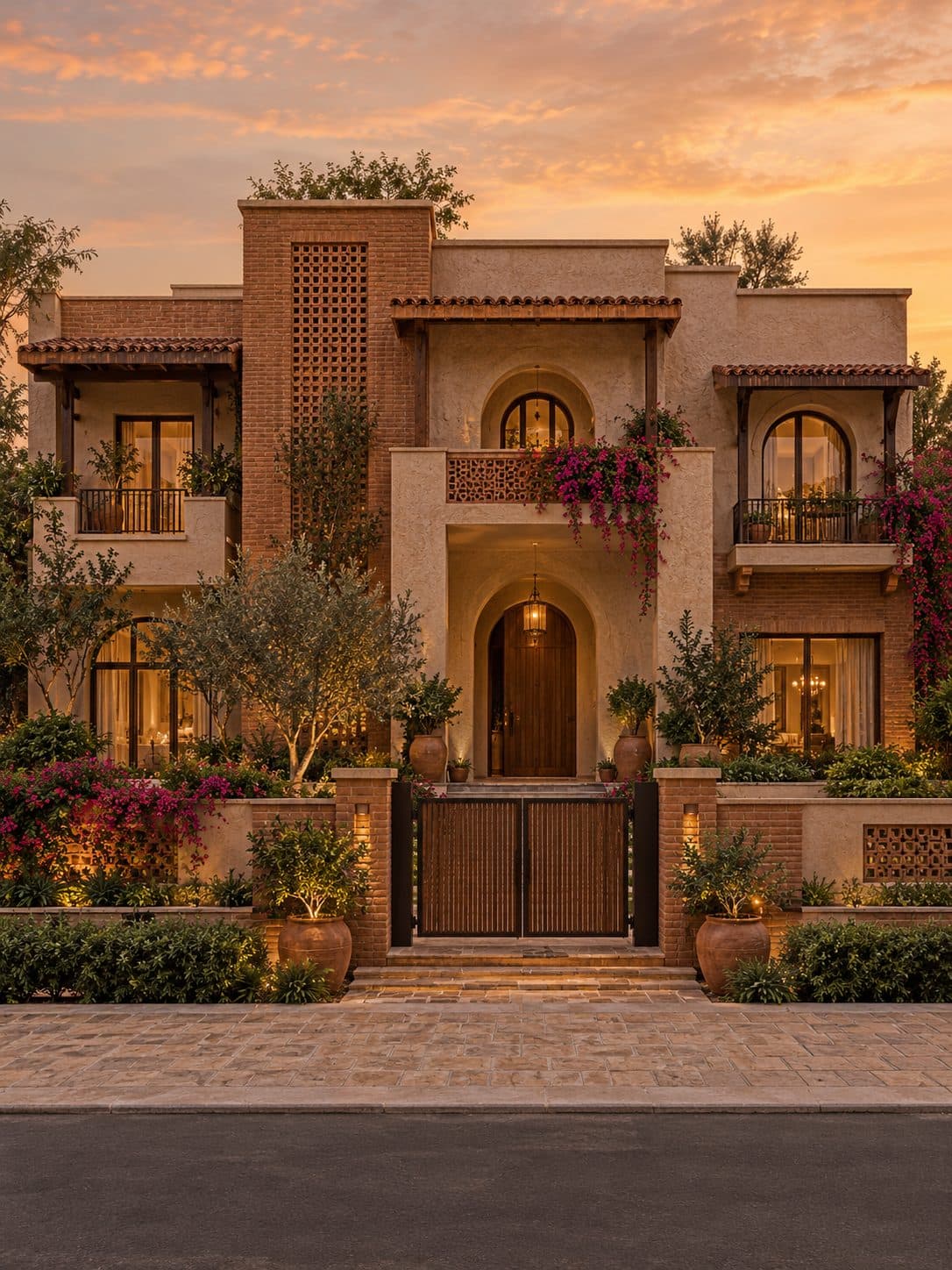 Facade of a 6 BHK villa in South City 1, Gurgaon
