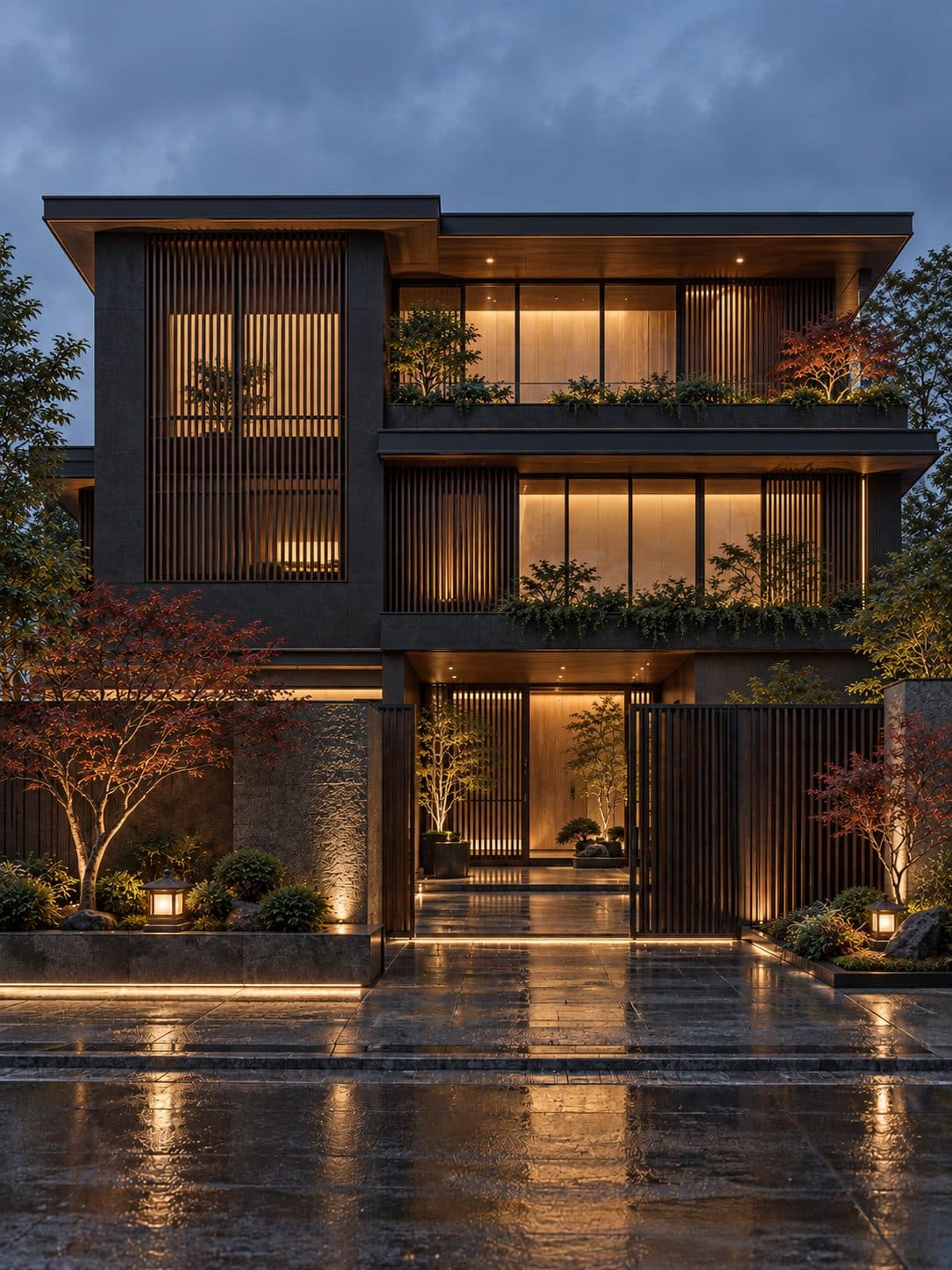 Facade of a 4 BHK villa in Suncity, Gurgaon