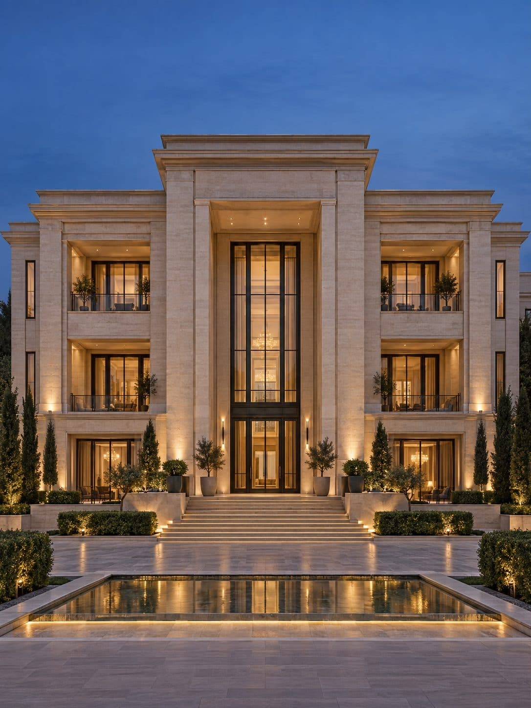 Facade of a 4 BHK villa in Suncity, Gurgaon