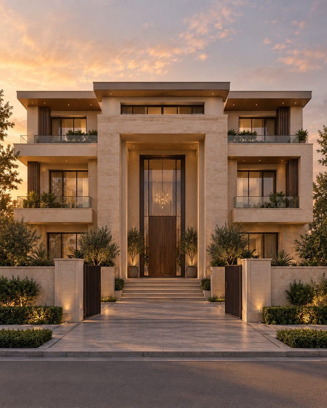 Facade of a 4 BHK villa in Sushant Lok 1, Gurgaon