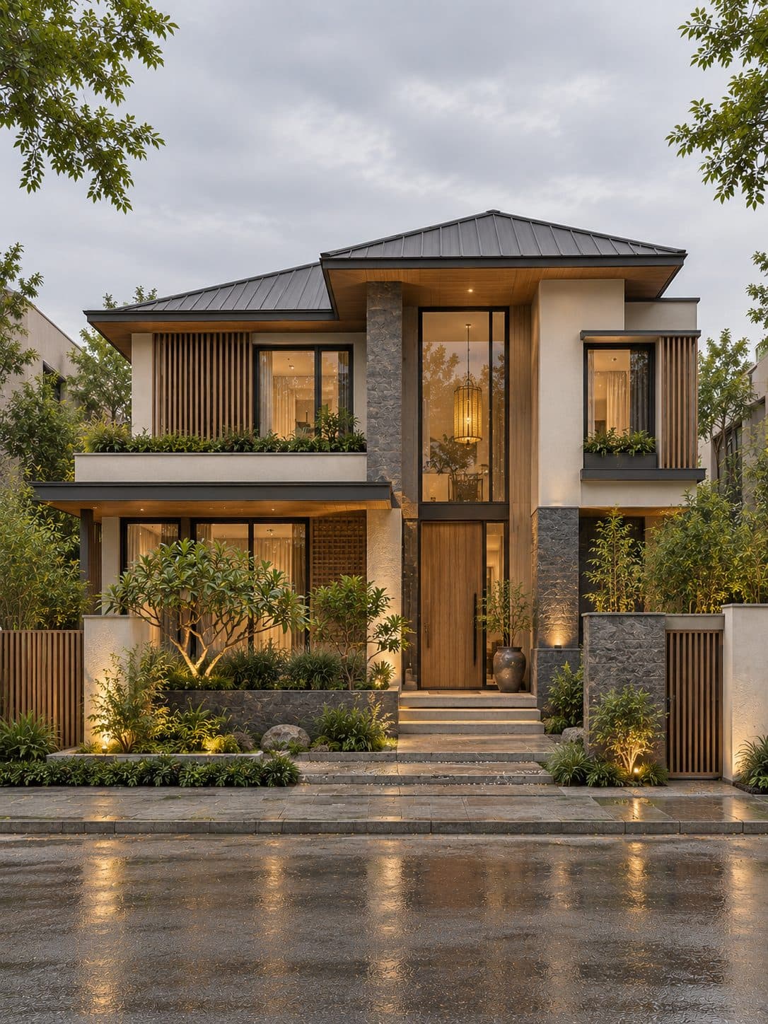 Facade of a 4 BHK villa in Sushant Lok 1, Gurgaon
