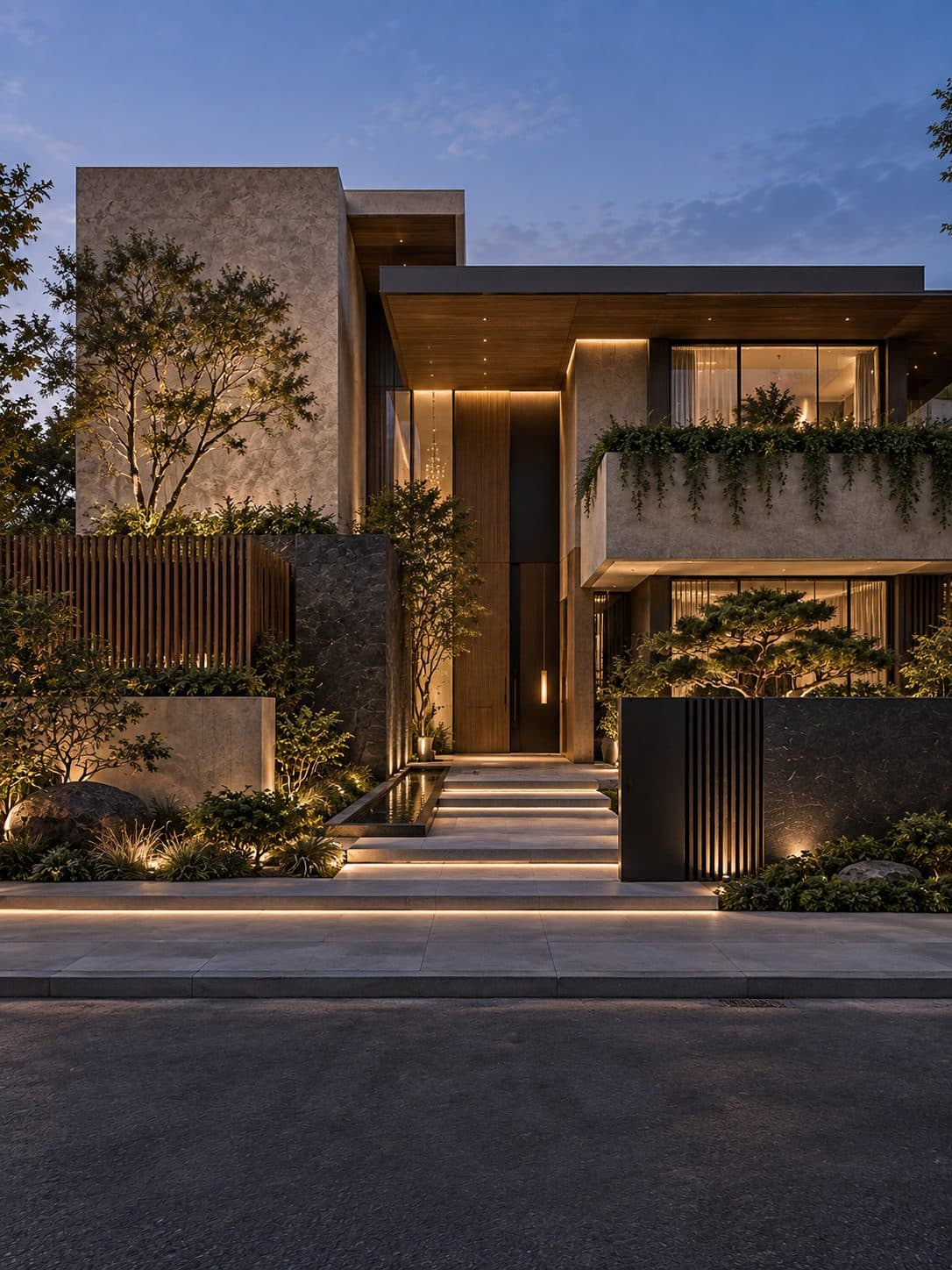 Facade of a 4 BHK villa in DLF Phase 2, Gurgaon