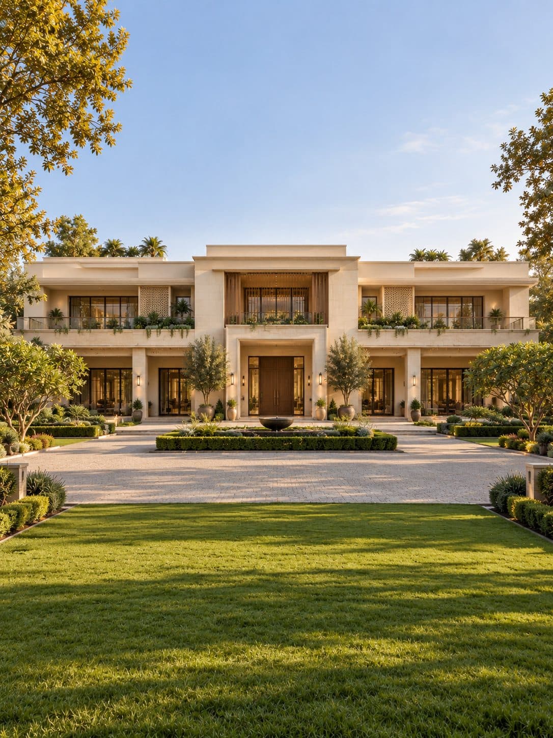 Facade of a 5 BHK villa in DLF Phase 2, Gurgaon