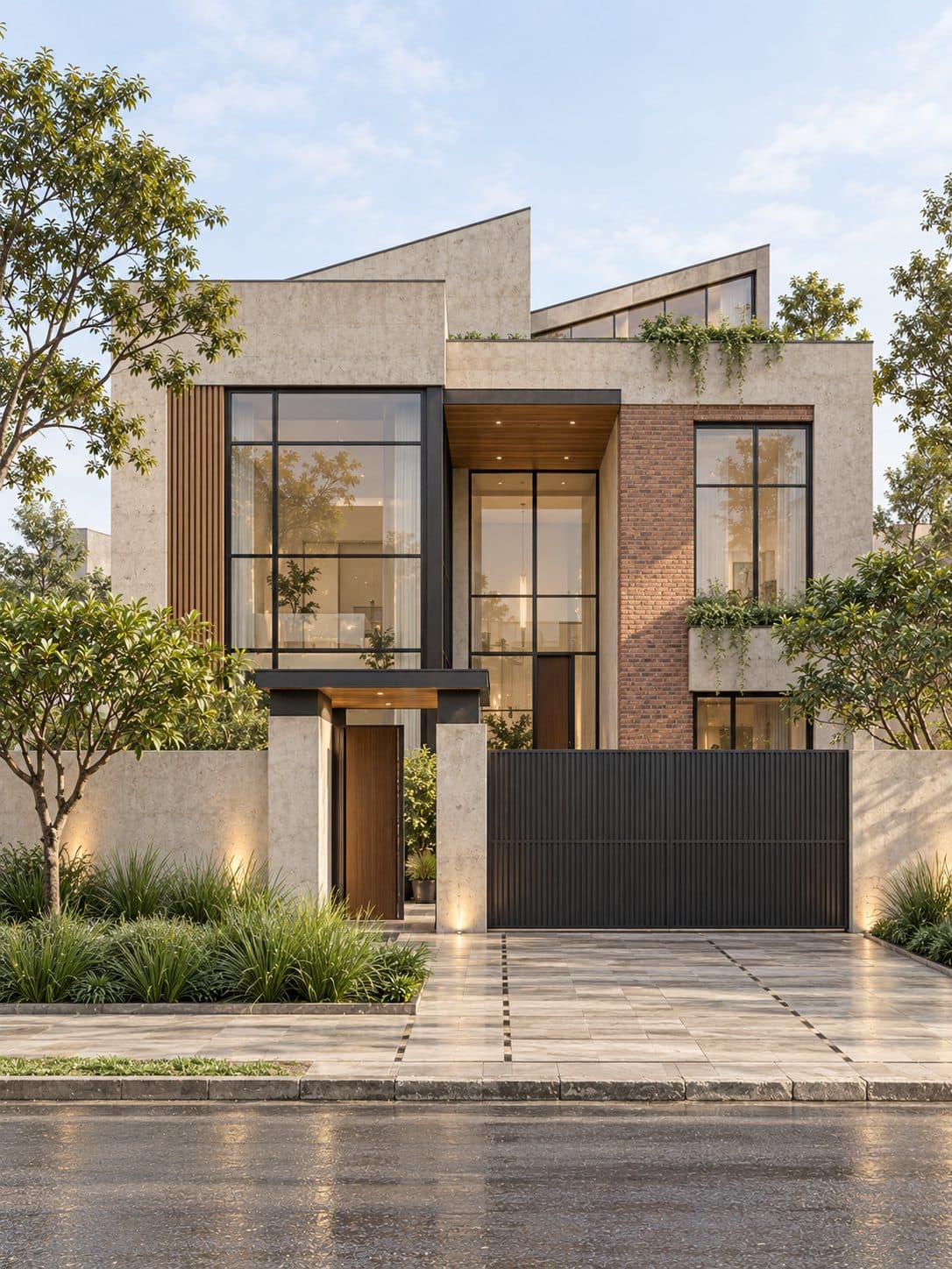 Facade of a 4 BHK villa in Sohna Road, Gurgaon
