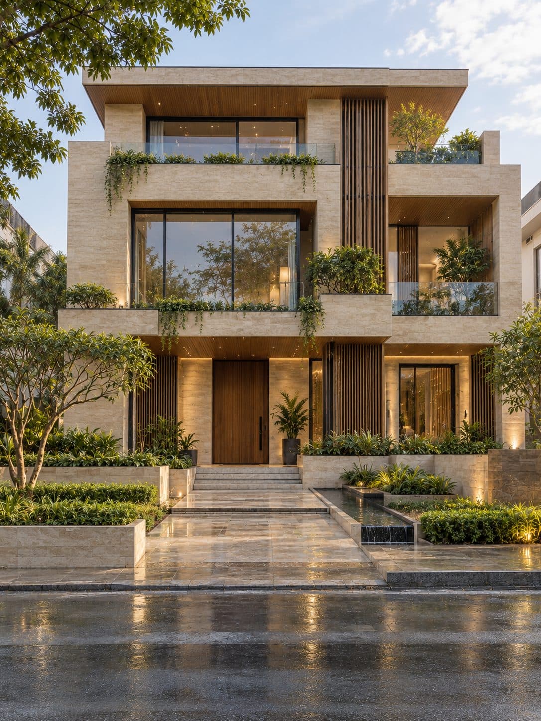 Facade of a 5 BHK villa in Sohna Road, Gurgaon