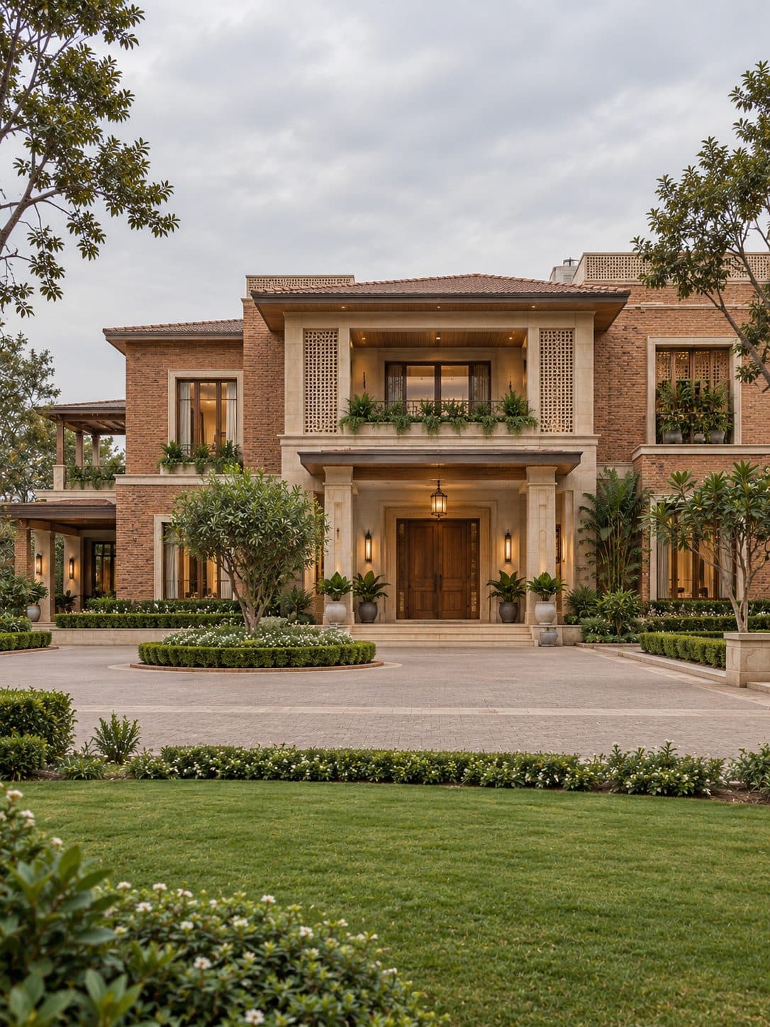 Facade of a 6 BHK villa in Suncity, Gurgaon