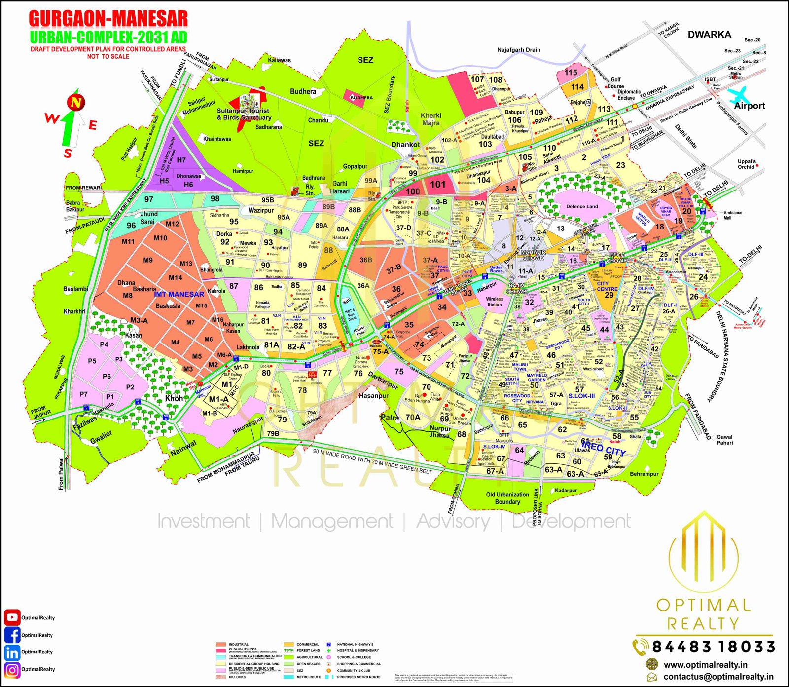 GURGAON MASTER PLAN 2031 | Part-2 map preview