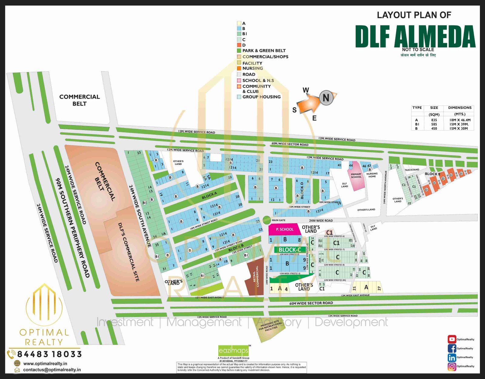 DLF ALMEDA map preview