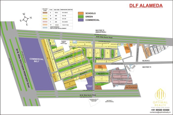 DLF Alameda map preview