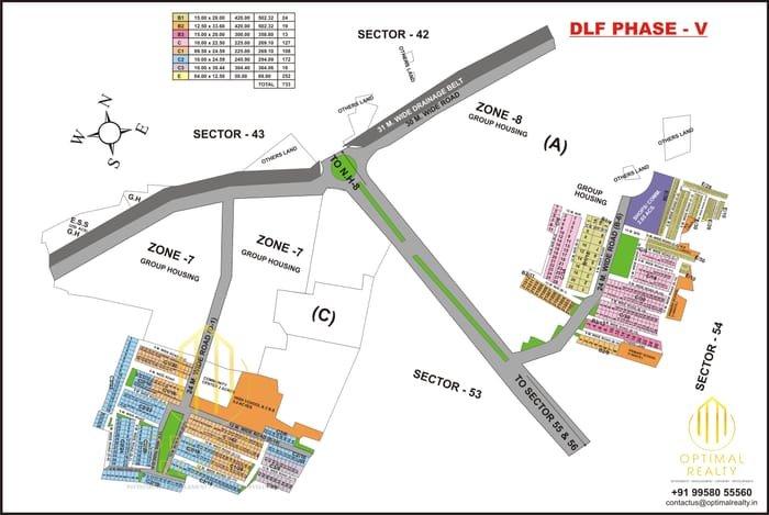DLF Phase 5 map preview
