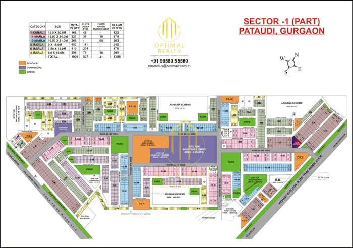 Pataudi Sector 1 map preview