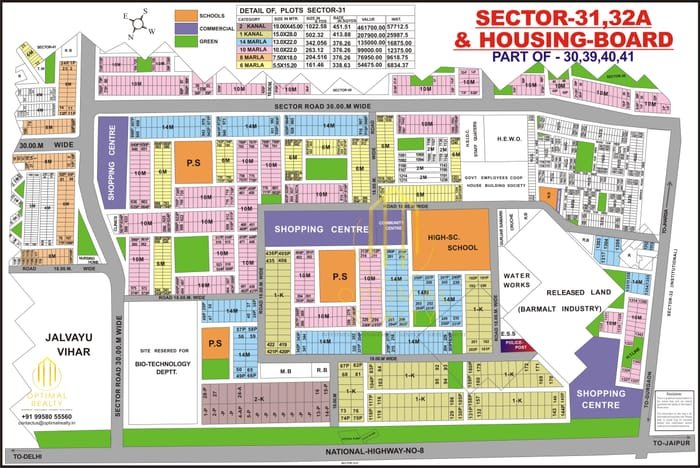 Sector 31 & 32A map preview