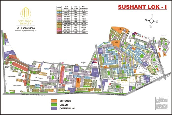Sushant Lok 1 map preview