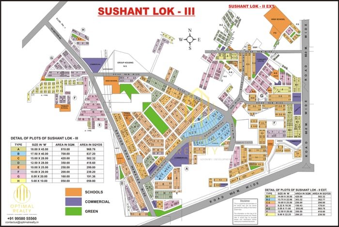 Sushant Lok 3 map preview