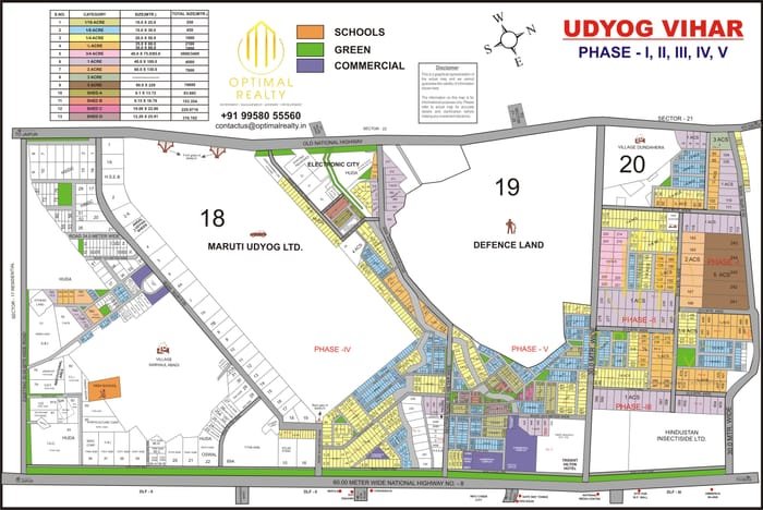 Udyog Vihar Ph 1 to 5 map preview