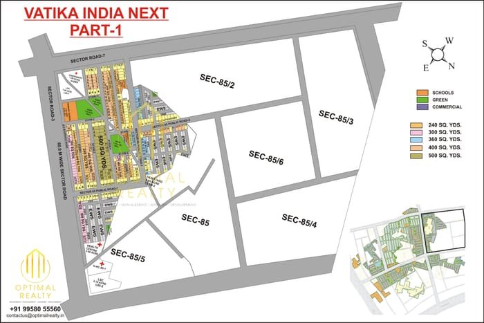 Vatika India Next 1 map preview